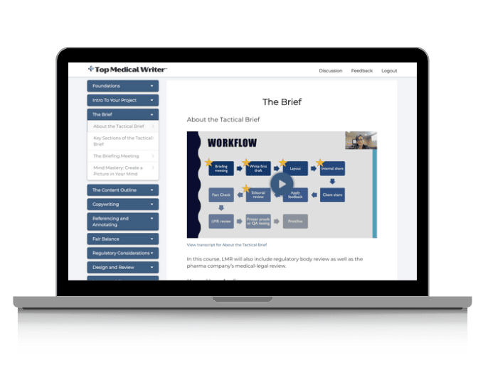 A laptop showing a screenshot of the first lesson in the third module.